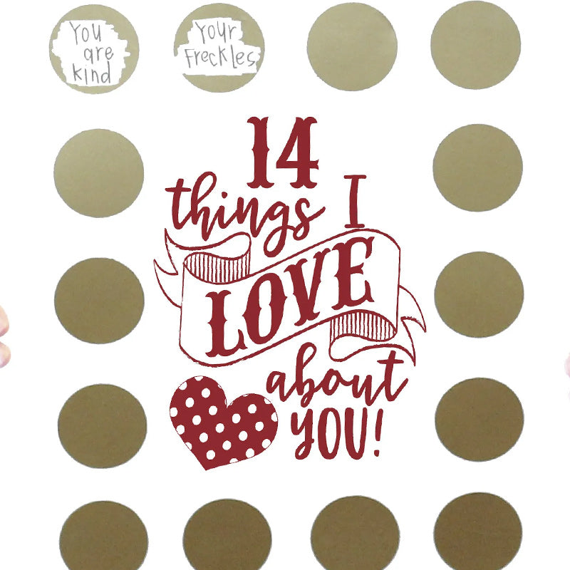 Valentine's Scratching Advent "14 Things I Love About You!"