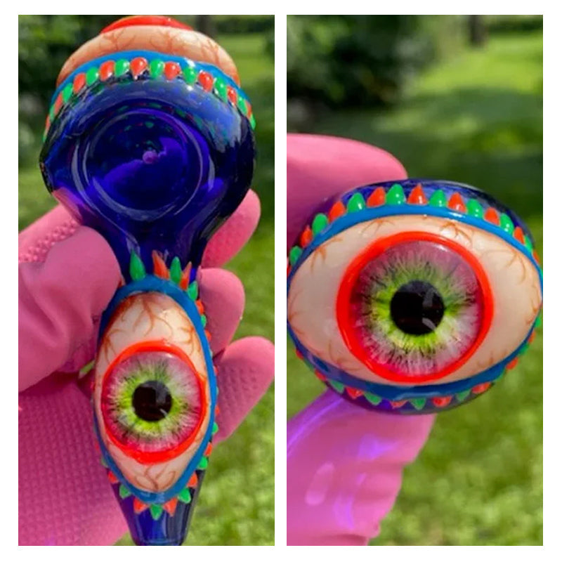 Tobacco pipe in eye shape