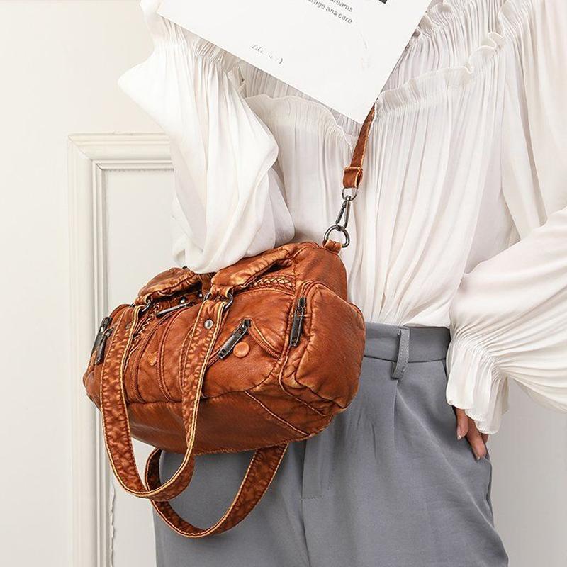 Handbag made of soft leather