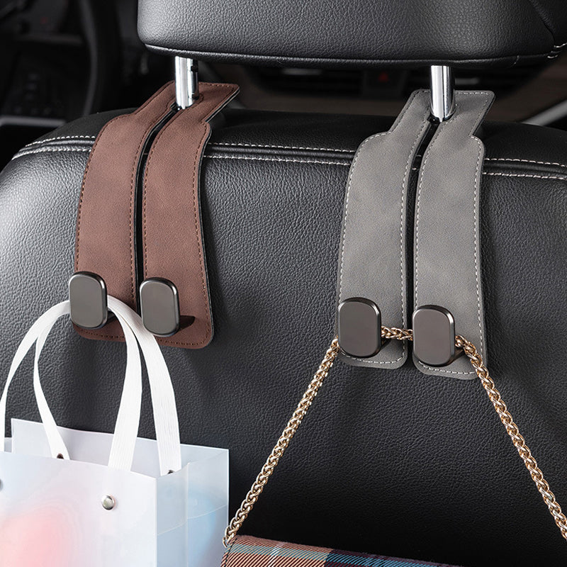 Car seat back double hook