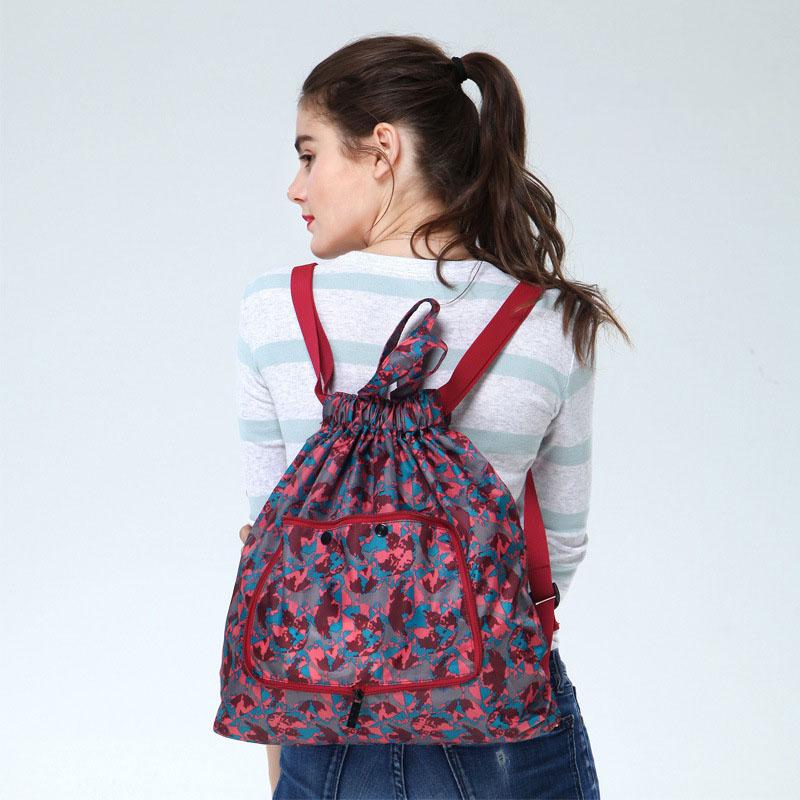 Multifunctional drawstring backpack