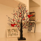 Atmospheric Light Tree with Red Birds – Flexible LED Decoration Tree