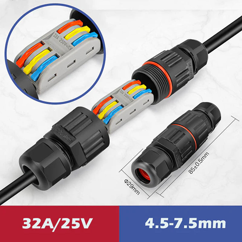 Outdoor waterproof electric cable connector