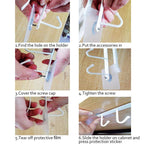 6 Hook Under-Cabinet Hanging Shelf