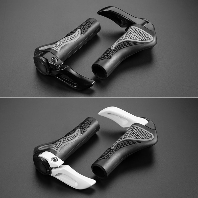 Ergonomic bicycle grips with shock absorption and horns (1 pair)