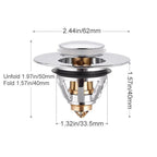 Universal Stainless Steel Pop-up Drain Filter