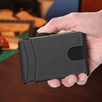 Men's Business Style PU Leather Card Slots for AirTag