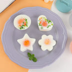 Cute Boiled Egg Mold4 PCS/Set With Brush