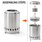 Portable Smokeless Tabletop Firepit