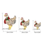 Bright Chicken with Scarf Christmas Decoration