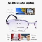 2024 new high hardness anti-blue light sapphire reading glasses dual focus intelligent reading glasses