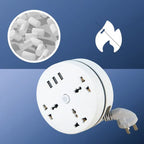 Universal storage round power strip