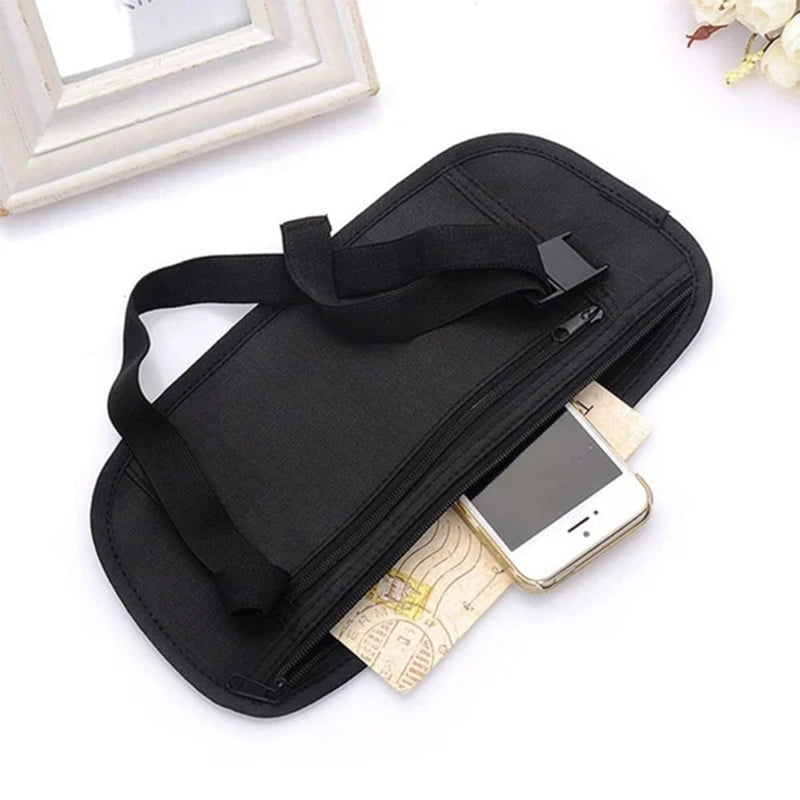Sport Hip Bag Adjustable with Zipper Pockets