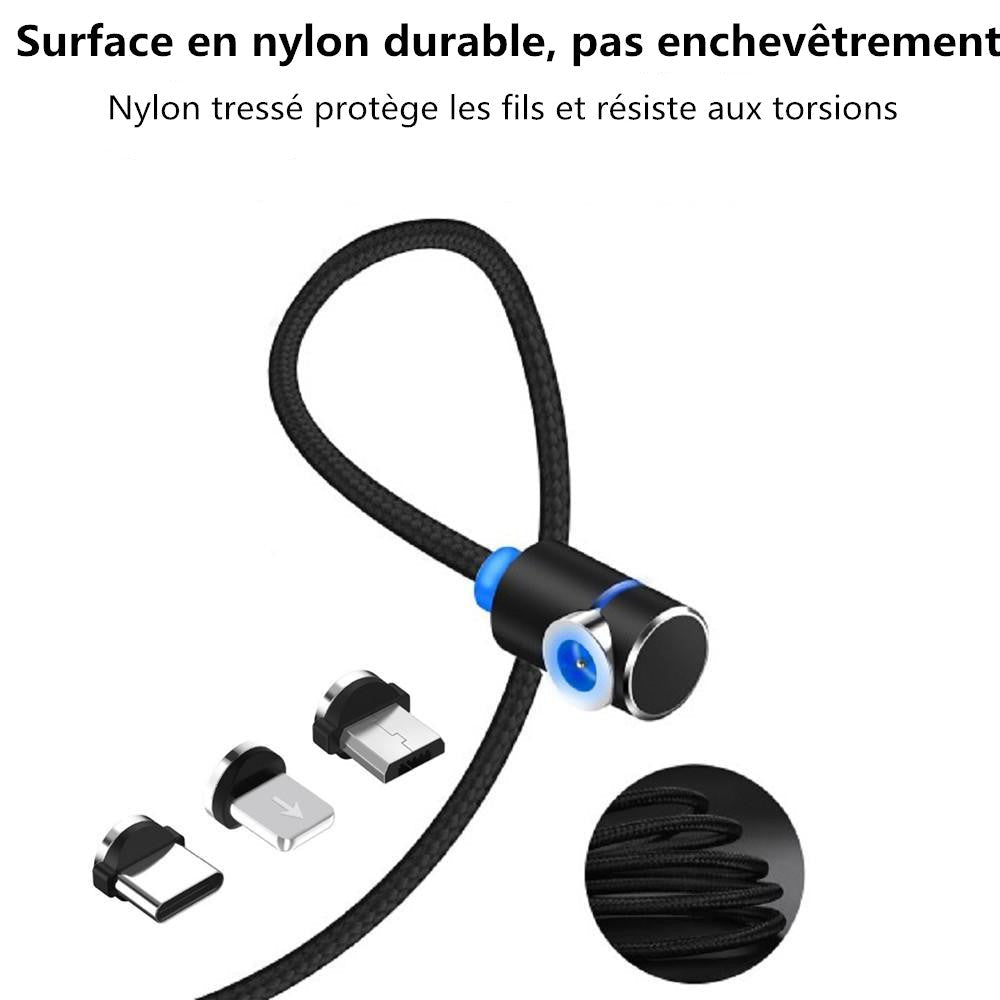 3 In 1 Magnetic Usb Charging Cable With Led Light