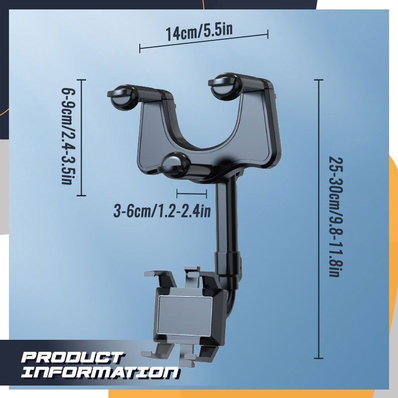 Rotatable and extendable car phone holder