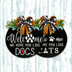 Wood Welcome Sign with Animals
