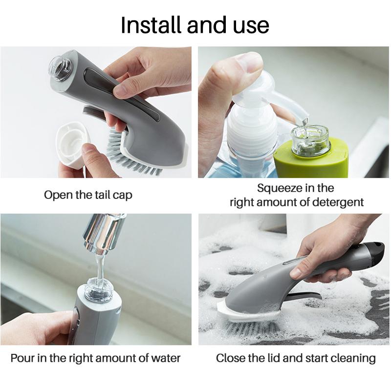 Cleaning brush with long handle