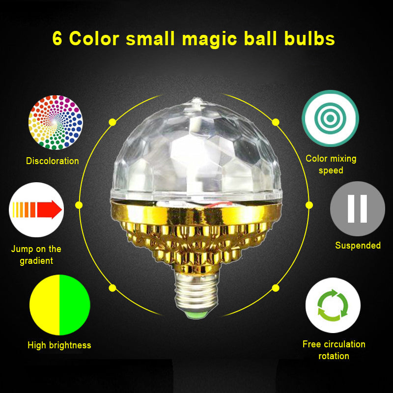 LED Disco Ball Colorful Rotating Lightbulb