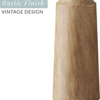 Heirloom Carved Wooden Candle Holders