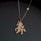 Beautiful Angel Horse Pendant Necklace