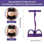Pull-Rope Ab Exerciser with Pedals and Resistance Band