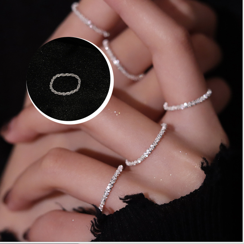 Simple thin glitter ring