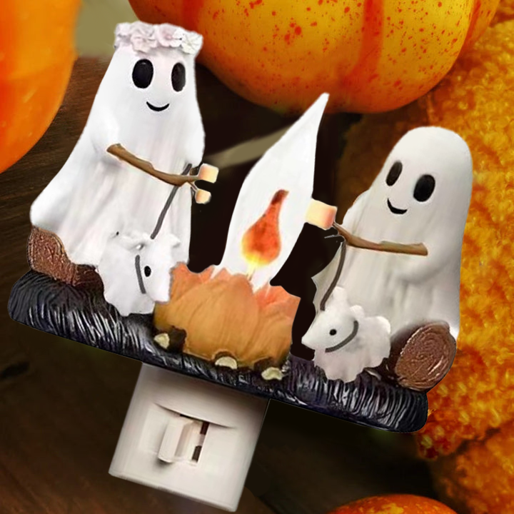Ghost fire with flickering night light ️‍