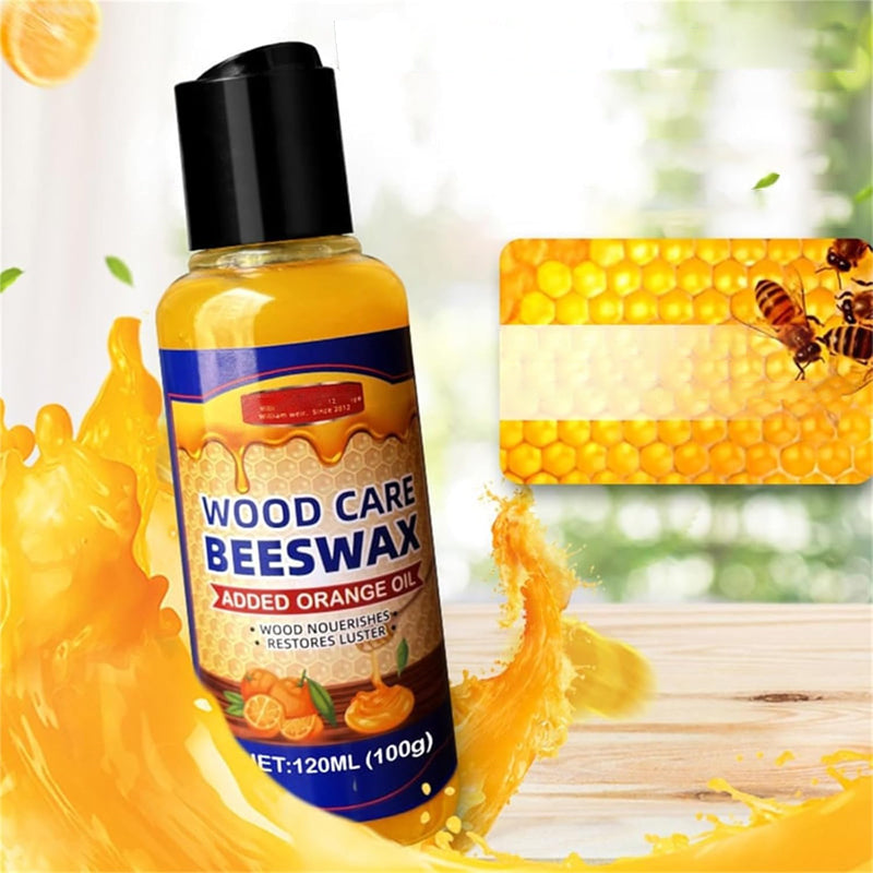 Nutrient-rich beeswax for wood care and maintenance