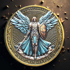 The Archangel Michael watches over us Challenge Coin