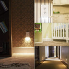 Outlet wall plate with LED night lights