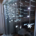 Curtain Snowflake LED String Lights
