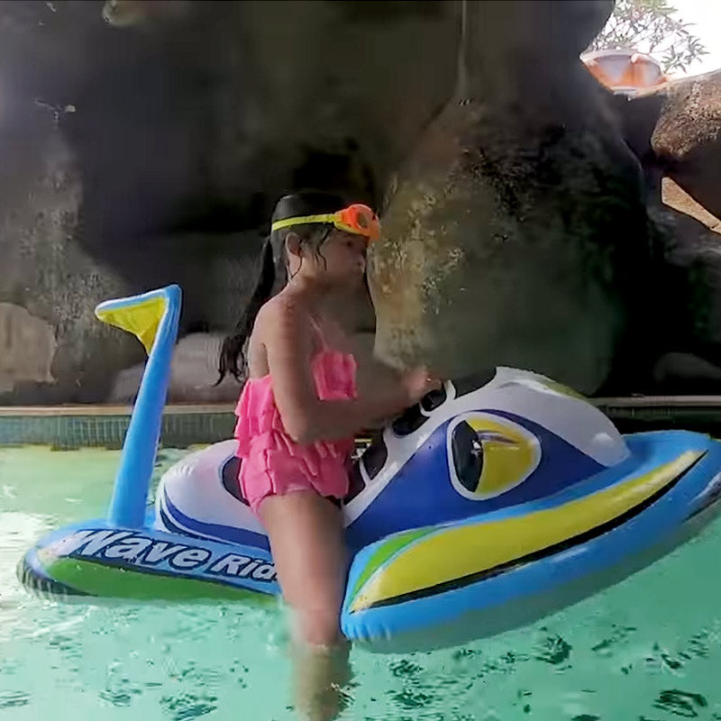 Inflatable Jet Ski Pool Float for Kids, Leak-Proof PVC Design