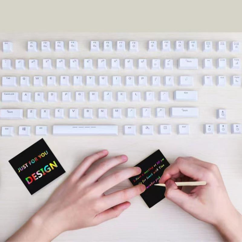 【100 sheets/1 set】DIY Rainbow Magic Scratch Paper Art Set