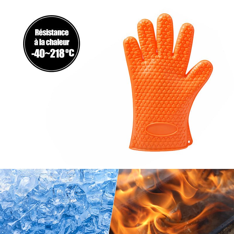 Silicone grips with heat resistance