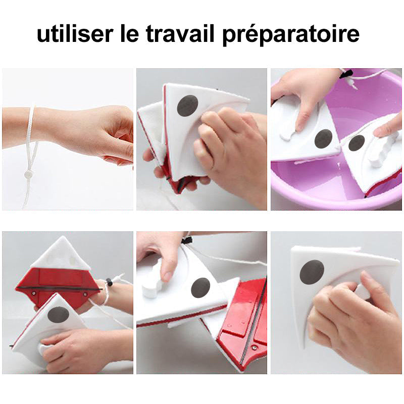 Magnetic cleaner for double-sided windows