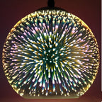 Fireworks Sphere – Silver – Comes With 12W LED Tri-Color Light - Dia 30cm