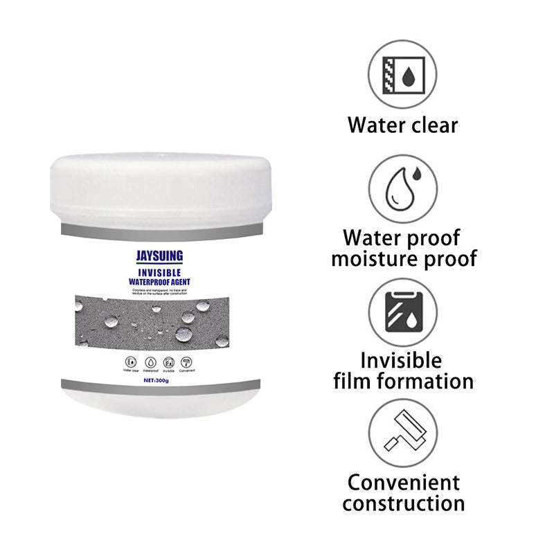 Transparent waterproof coating agent