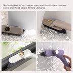 Multifunctional rotating slot cleaning brush