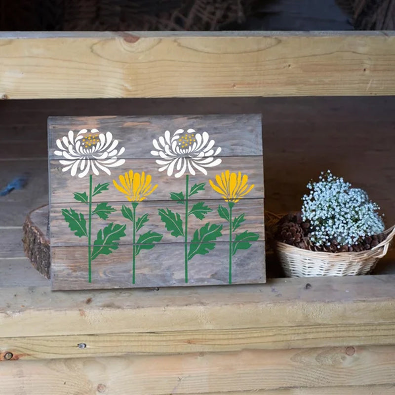 Large Flower Stencils for Garden Fence