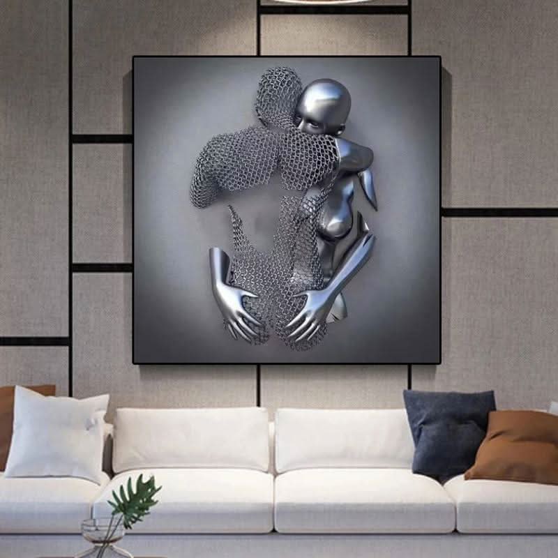 Wall Art Painting with Love Heart and 3D Effect