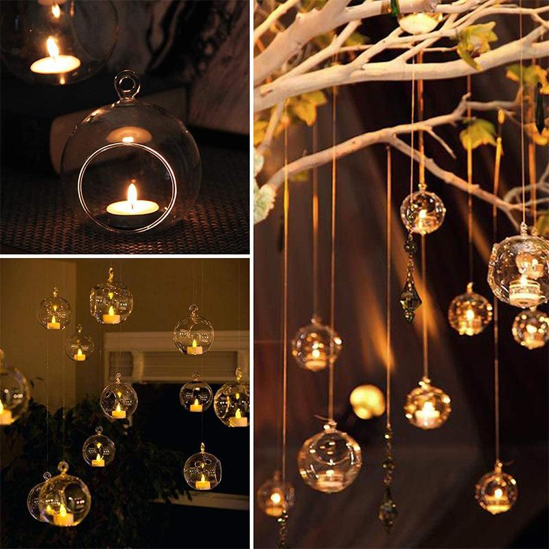 Hanging Glass Herb Pots