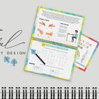Reusable ribbed handwriting workbooks