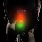 USB-rechargeable three-color bicycle light