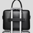 Manhattan Leather Business Laptop Briefcase Crossbody Handbag