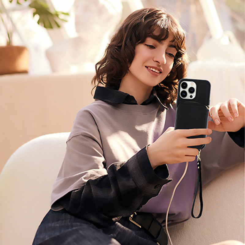 Phone case with wallet & sling, crossbody handbag
