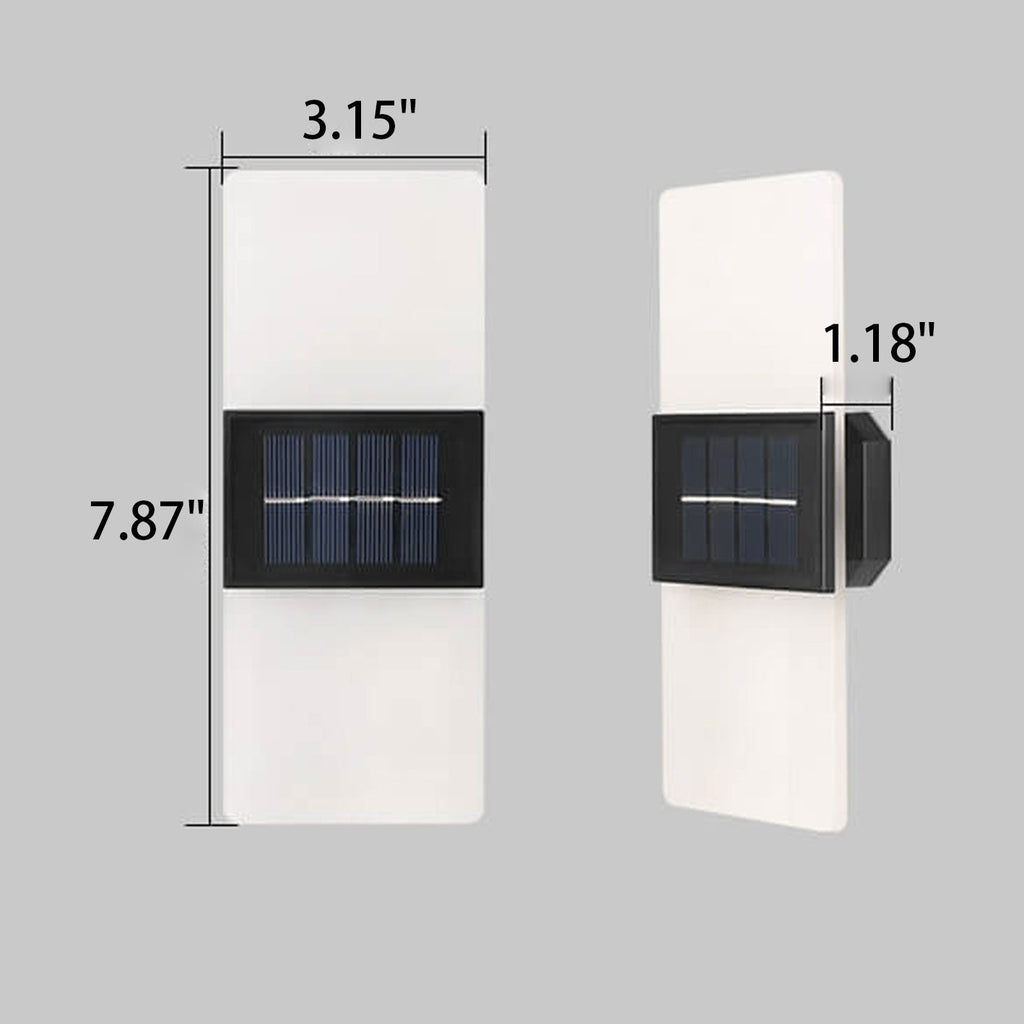 LumaZen Solar LED Wall Lamp | Weatherproof | Solar Powered Outdoor Lighting | Garden & Patio Decor