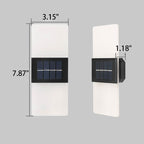 LumaZen Solar LED Wall Lamp | Weatherproof | Solar Powered Outdoor Lighting | Garden & Patio Decor
