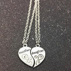 Mother and Daughter Heart Necklace