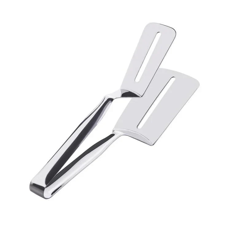 Double-sided stainless steel turner with non-slip handle – Ideal for grilling and frying