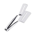 Double-sided stainless steel turner with non-slip handle – Ideal for grilling and frying